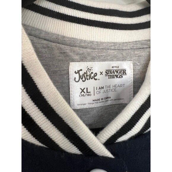 Justice x Stranger Things Varsity Jacket - Picture 4 of 5